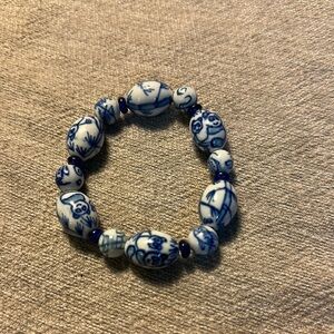 Blue and White porcelain Beaded Bracelet